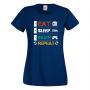 Дамска тениска Game 2,Eat,Sleep,GameRepeat,Ядене,Спане,Геймс, снимка 8