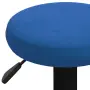 vidaXL Бар табуретки, 2 бр, сини, кадифе, снимка 7
