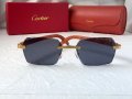 Cartier висок клас слънчеви очила Мъжки Дамски слънчеви с дървени дръжки, снимка 5