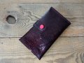 Дамски кожен портфейл, дамско портмоне,ръчна изработка, бордо, снимка 8