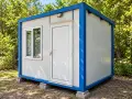 Фургон / Контейнер / Преместваема постройка 2.40 x 3 м – ток, PVC врата и прозорец, снимка 3