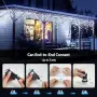 Външни коледни светлини Icicle IP65 с 400 LED, топло бяло, снимка 5