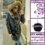 Дълго яке с естествен пух от Лисица City Angels Jeans от S до 5XL, снимка 2