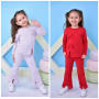 Детски пролетни комплекти в лилаво и червено, снимка 1 - Детски комплекти - 44777802