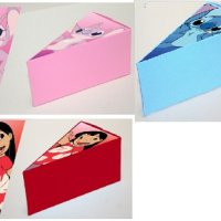 Лило и Стич lilo stitch Кутии кутийки за картонена торта кутия парче за подарък рожден, снимка 1 - Други - 42469620
