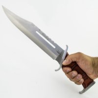 ловен нож тактически огромен лазерно заточен RAMBO III за оцеляване, снимка 3 - Ножове - 42076698