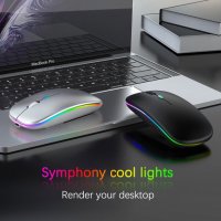 ✨Безжична Bluetooth мишка в няколко цвята BT+2.4G, снимка 4 - Клавиатури и мишки - 39245840