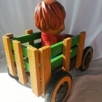 Дървена стара играчка ръчна изработка , снимка 5 - Други ценни предмети - 41620932