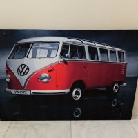 Светеща картина с Led осветление - VW Transporter old, снимка 1 - Картини - 35683780