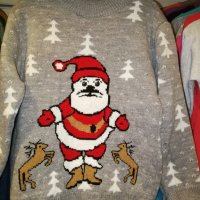 Меки и топли пуловерчета с дядо коледа , снимка 1 - Детски пуловери и жилетки - 38867874