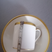 Колекционерска чашка  с подложна чинийка с богата позлата , снимка 2 - Чаши - 36301633