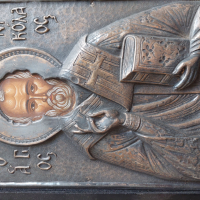 Сребърна икона Свети Николай Чудотворец/сребро 925/, снимка 16 - Икони - 38829136