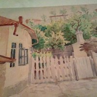 Ангел Ботев картина акварел 1949 г, снимка 5 - Картини - 38970560