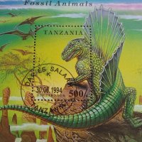 Пощенска блок марка Fossil Animals TANZANIA перфектно състояние рядка за КОЛЕКЦИЯ 37334, снимка 3 - Филателия - 40396737