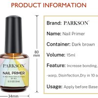 Професионален обезмаслител, дехидратор Parkson/Nail Primer 15ml, снимка 7 - Продукти за маникюр - 41308777