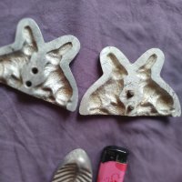 Стари форми за сладки  зайчета и листо, снимка 2 - Антикварни и старинни предмети - 40008065