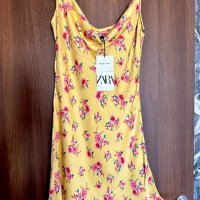 Zara сатенена рокля Нова!, снимка 4 - Рокли - 41714228