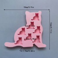 7 бр котка котки коте силиконов молд форма фондан гипс шоколад бонбон декор , снимка 3 - Форми - 44840382