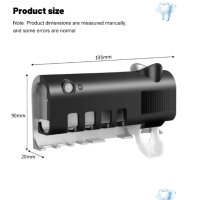 Соларен UV Стерилизатор за Четки за Зъби с Поставка и Дозатор за Паста за Зъби+USB зареждане , снимка 6 - Други стоки за дома - 40439390