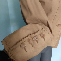 Дизайнерско сако / яке от естествен мек набук "Arma"®leather / малък размер , снимка 4 - Сака - 36148932