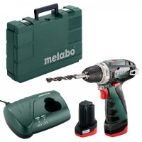 Акумулаторен винтоверт Metabo PowerMaxx BS Basic с колекторен двигател с 2 батерии и зарядно, снимка 1 - Други инструменти - 41041833