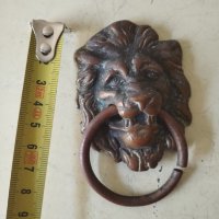 бронзова апликация-лъвска глава, снимка 1 - Други ценни предмети - 41931784