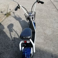 Електрически Скутер мини харли 1200W-800W - Бяло с синьо, снимка 5 - Мотоциклети и мототехника - 39300873