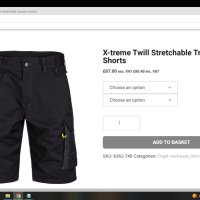 ENGEL X-treme Twill Stretchable Work Shorts 50 / М къси работни панталони W4-29, снимка 3 - Панталони - 42699938