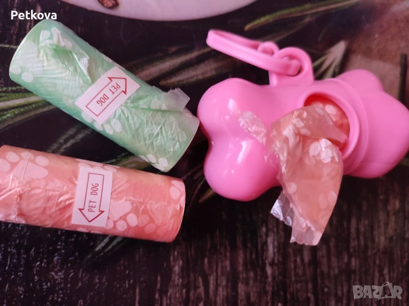 Контейнер за торбички за отпадъци за кучета, плюс подарък силиконова четка за зъби с кутия , снимка 1