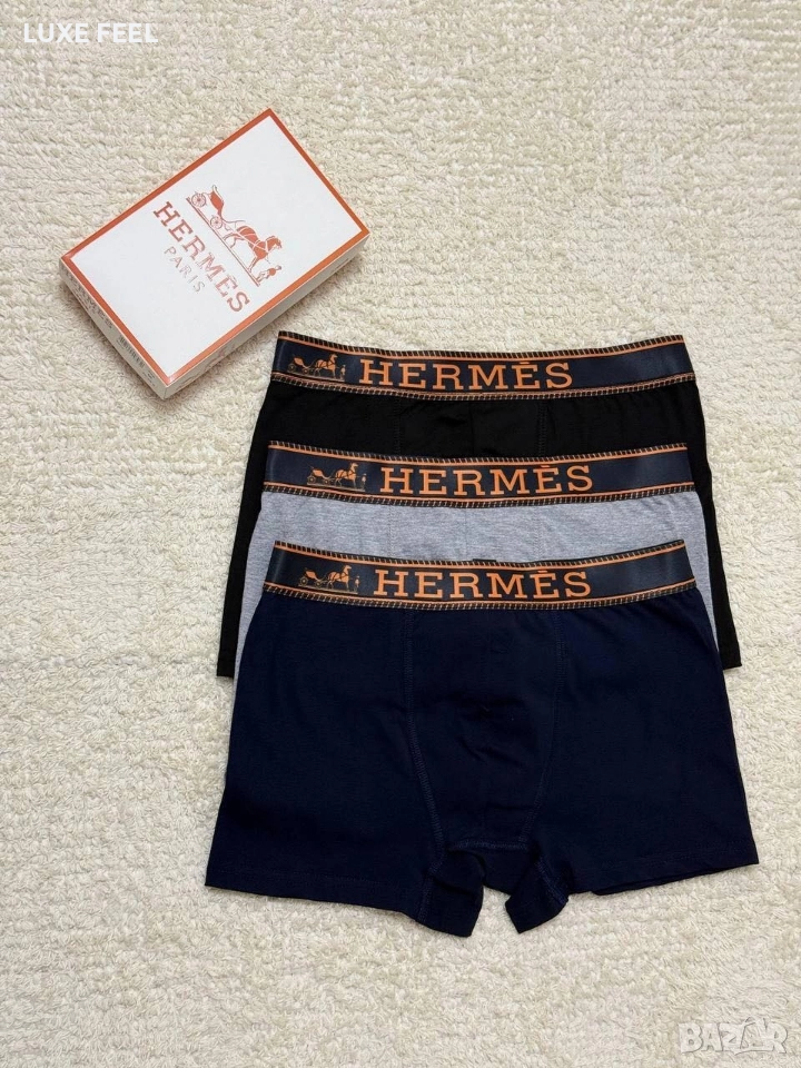 Мъжки Памучни Боксерки - 3бр в Кутия⚜️ Lacoste Boss Hermes , снимка 1
