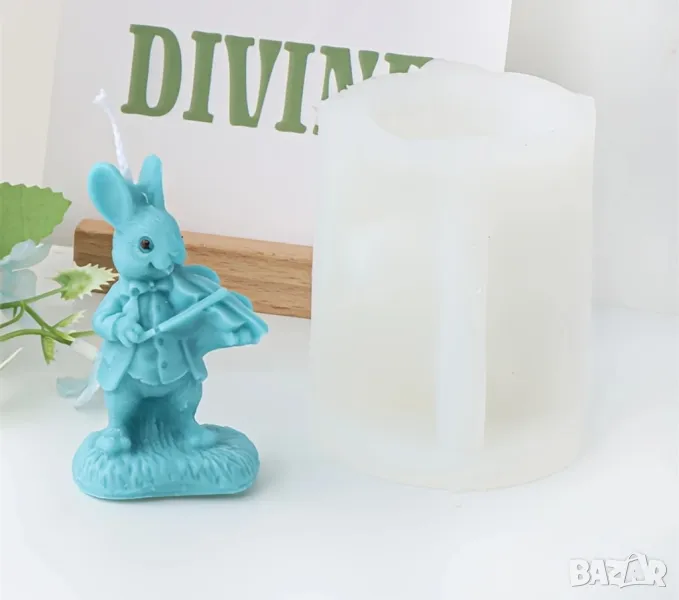 Молд заек с цигулка НАМАЛЕН, снимка 1