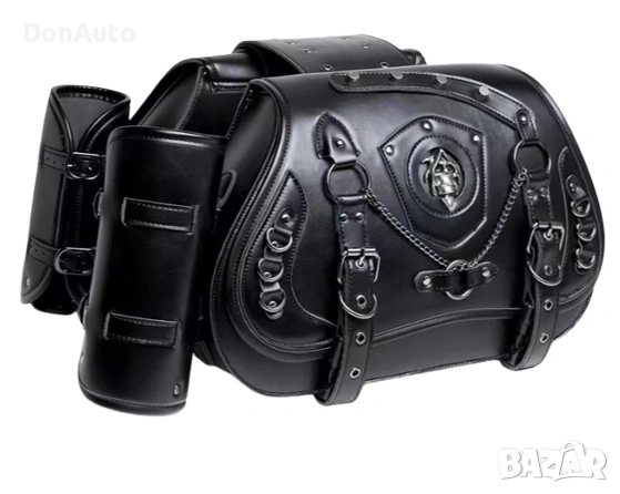 Кожени куфари за мотор, снимка 1
