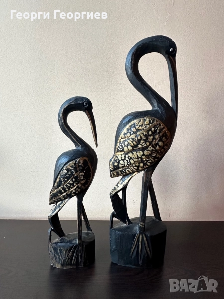 Комплект дървени птици, снимка 1