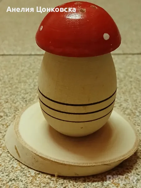 Дървена солничка гъбка, снимка 1