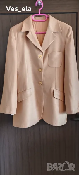 Mirellina италианско дълго бежаво сако, снимка 1