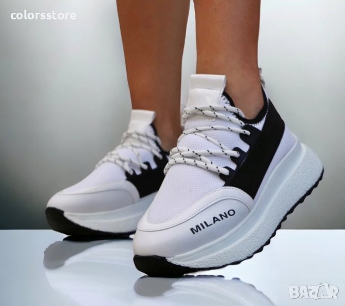 Кецове на платформа - бяло с бяло ходило - F-122, снимка 1