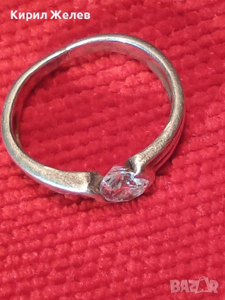 СКЪПОЦЕНЕН СРЕБЪРЕН СТАР ПРЪСТЕН ВИСОКА ПРОБА СРЕБРО с УНИКАЛНО ЮВЕЛИРНО ФАСЕТИРАН ЦИРКОН 27326, снимка 1