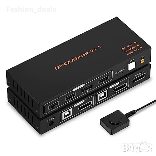 Нов DisplayPort USB Switcher KVM PC PS4 PS5 Лаптоп Изход TV Монитор Проектор, снимка 1