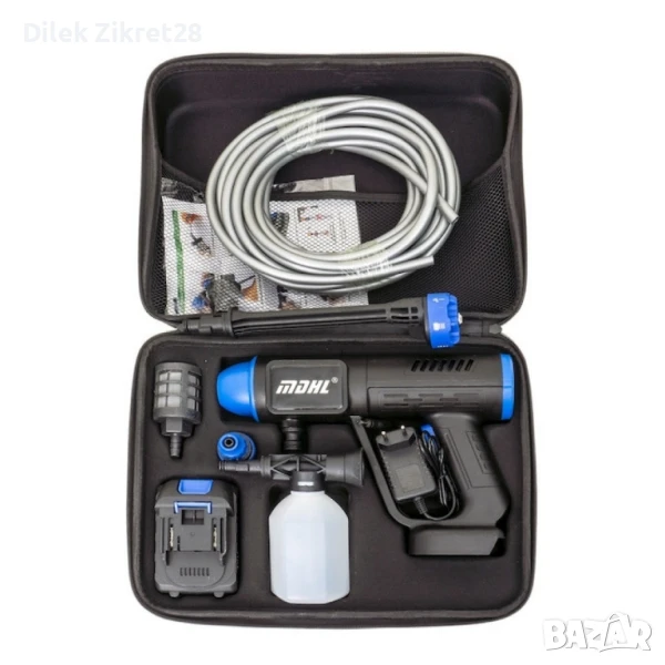 Акумулаторна водоструйка 48V – Пистолет за миене с LCD дисплей и 6 режима, снимка 1