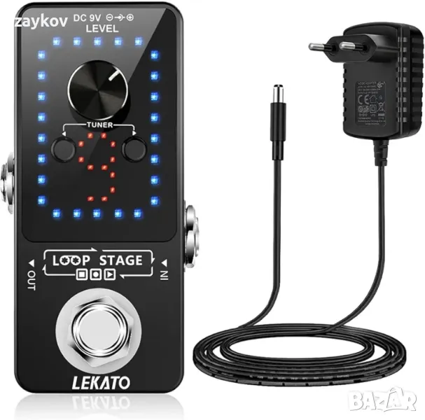 LEKATO Педал за ефекти на китара Looper 9 лупа , снимка 1