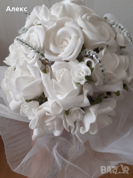 Булчински букет и чанта, снимка 1