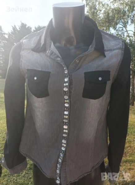 Дамска риза с шифон ръкави, снимка 1