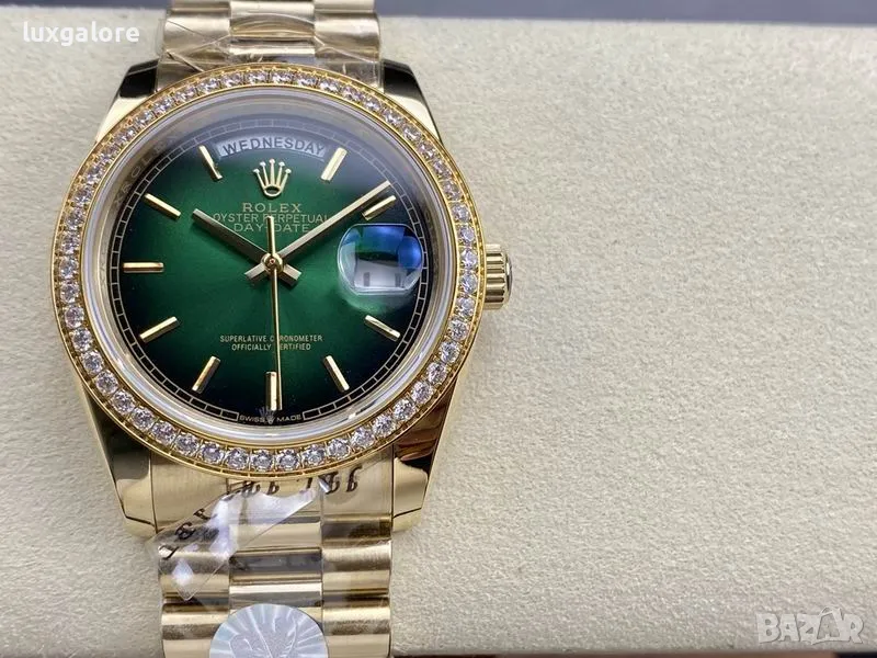 Дамски часовник Rolex Day-Date 36 с автоматичен механизъм, снимка 1