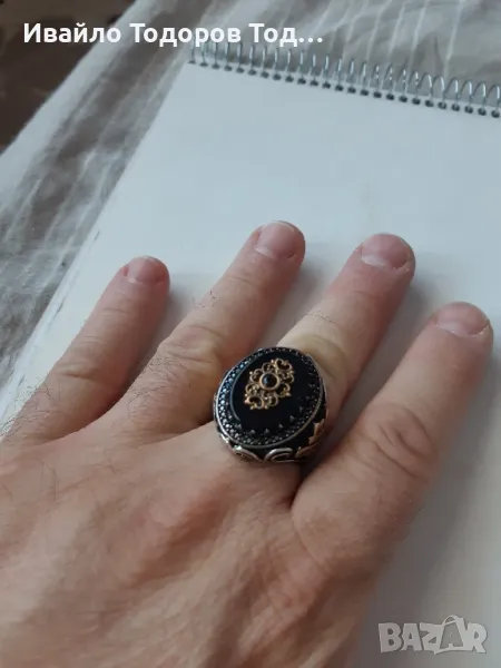 Бутиков сребърен масивен пръстен ювелирна изработка, снимка 1