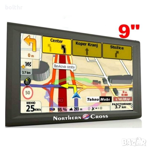 GPS НАВИГАЦИЯ NORTHERN CROSS NC-Q9, 9 ИНЧА, 256MB RAM, 800MHZ, снимка 1