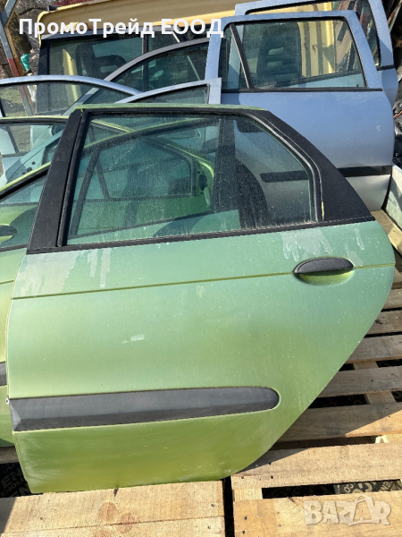 Задна лява зелена врата Рено Сценик 1 Renault Scenic I, снимка 1