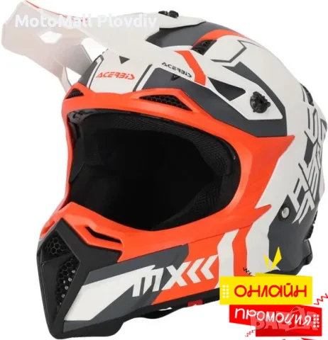 КАСКА Acerbis PROFILE 5 WHITE/ORANGE, снимка 1
