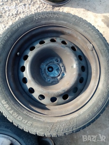 Зимни гуми с алуминиеви джанти за ПЕЖО СИТРОЕН ФОРД15 ц. 4*108, снимка 1
