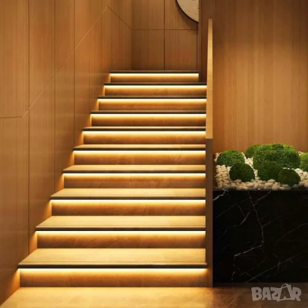 Интелигентен LED контролер със сензор за движение за стълби, 32 канала, 12/24V, снимка 1