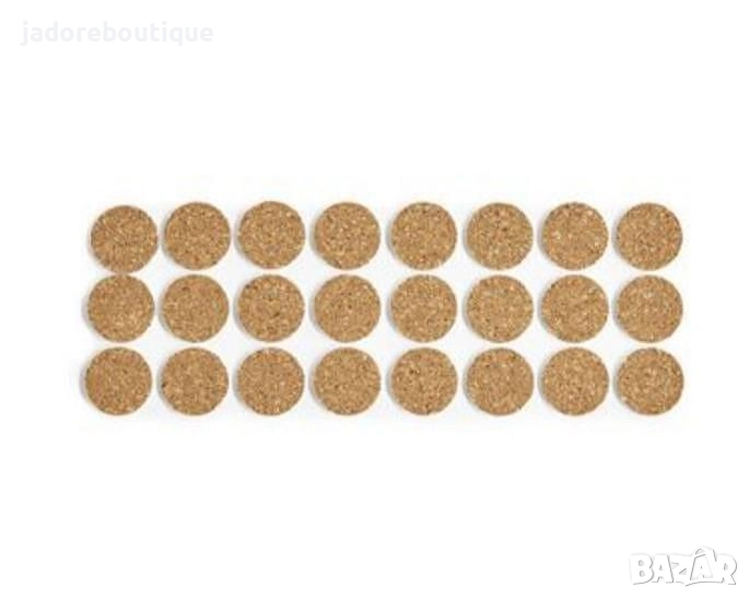 Самозалепващи коркови подложки Ф 9 мм - 25 броя, снимка 1